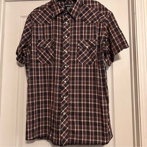 Plaid Men’s Wrangler Button Up Shirt